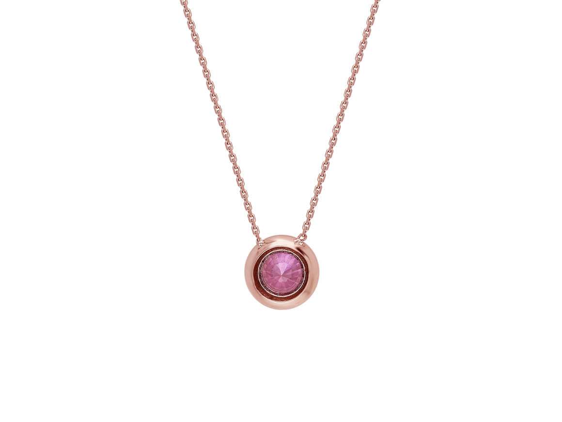 Amethyst solitaire necklace