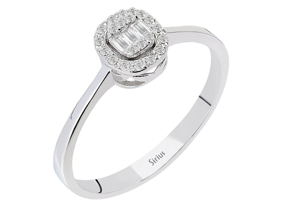 Baguette Diamant Babylon Ring - handgefertigter Diamantschmuck aus Feingold | Sirius Diamant
