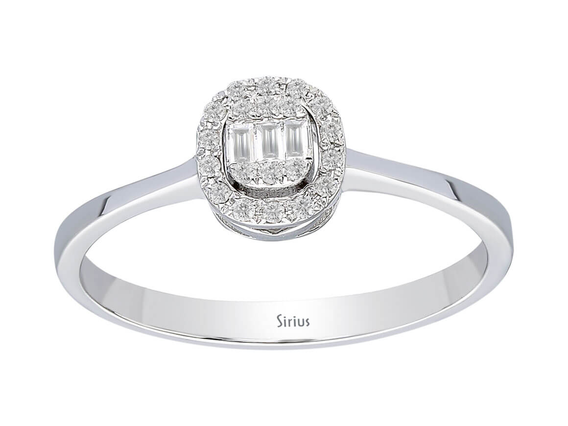 Baguette Diamant Babylon Ring - handgefertigter Diamantschmuck aus Feingold | Sirius Diamant