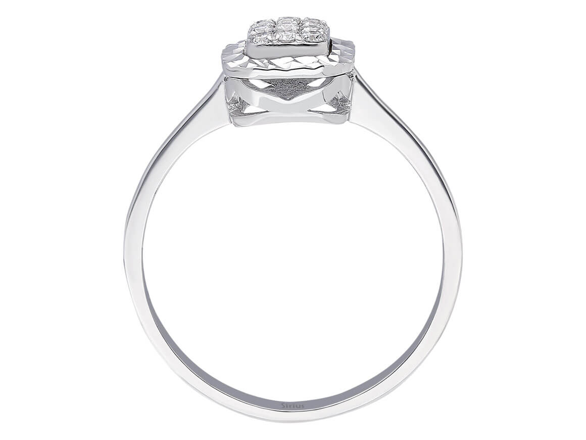 0,50 Karat Diamant Baguette Effekt Ring - handgefertigter Diamantschmuck aus Feingold | Sirius Diamant