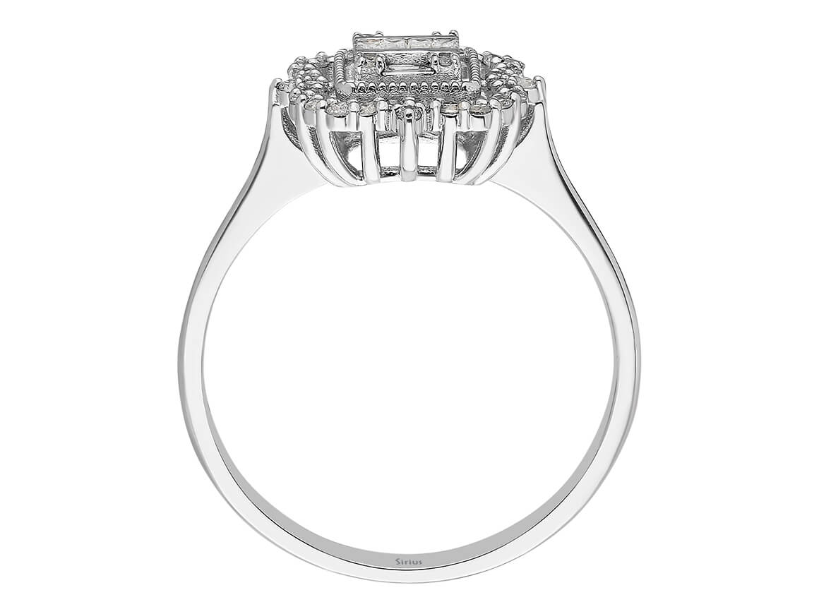 Baguette Diamant Australis Ring - handgefertigter Diamantschmuck aus Feingold | Sirius Diamant