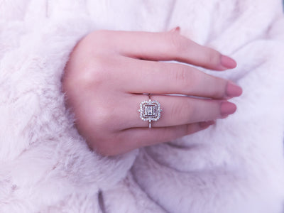 Bague Australis en diamant baguette 