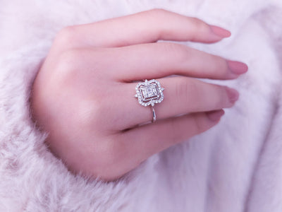 Bague Australis en diamant baguette 