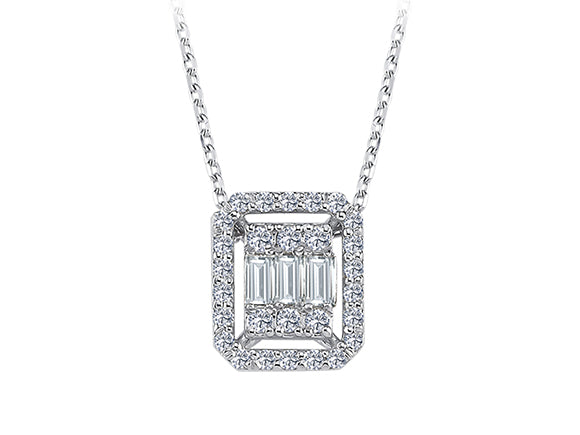 Baguette-Diamant-Halskette Celestia - handgefertigter Diamantschmuck aus Feingold | Sirius Diamant