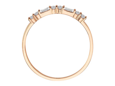 Baguette Diamond Dora Half-Round Ring