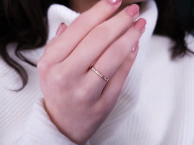 Baguette Diamond Dora Half-Round Ring