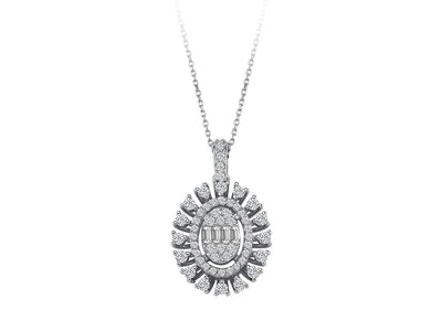 Baguette Diamond Helia Necklace