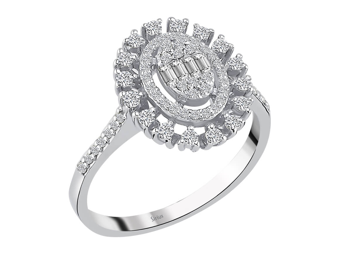 Baguette-Diamant-Helia-Ring - handgefertigter Diamantschmuck aus Feingold | Sirius Diamant