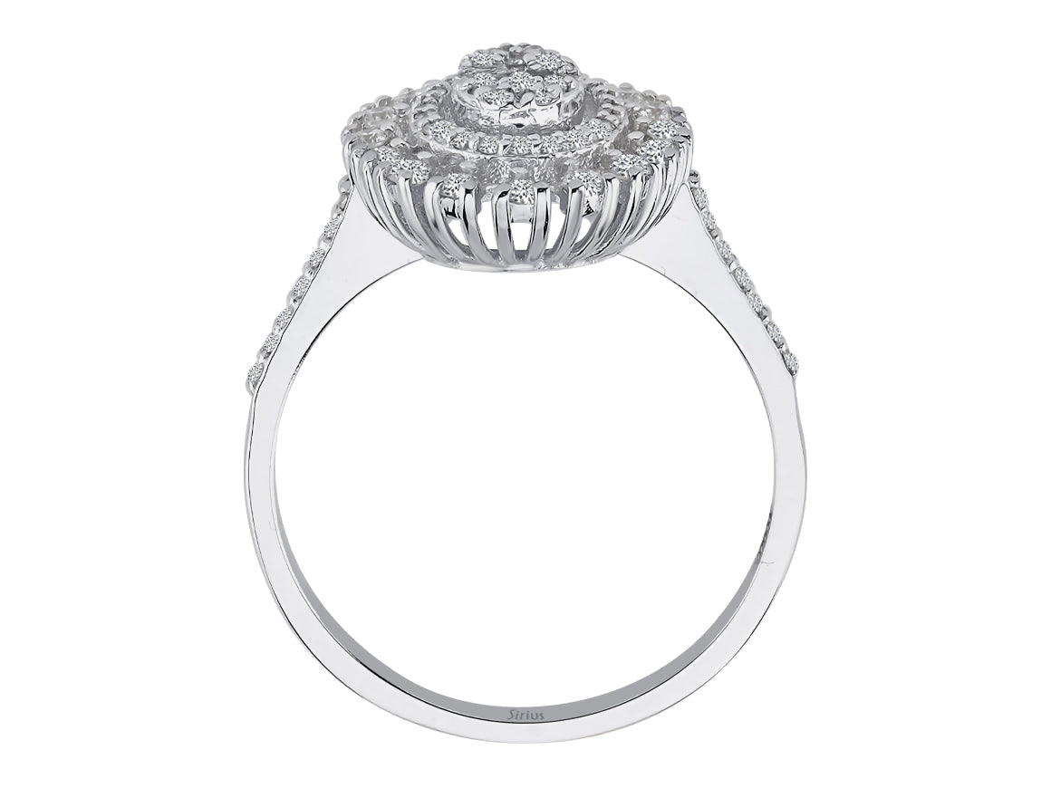 Baguette-Diamant-Helia-Ring - handgefertigter Diamantschmuck aus Feingold | Sirius Diamant