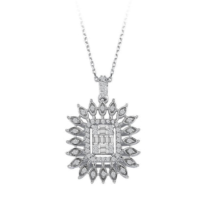 Baguette diamond Ilaria necklace