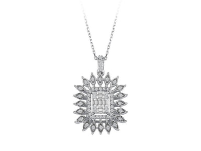 Baguette diamond Ilaria necklace