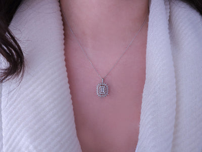 Baguette diamond Ilaria necklace