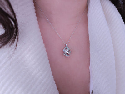 Baguette diamond Ilaria necklace