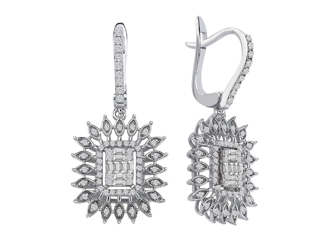 Baguette-Diamant-Ilaria-Ohrringe - handgefertigter Diamantschmuck aus Feingold | Sirius Diamant
