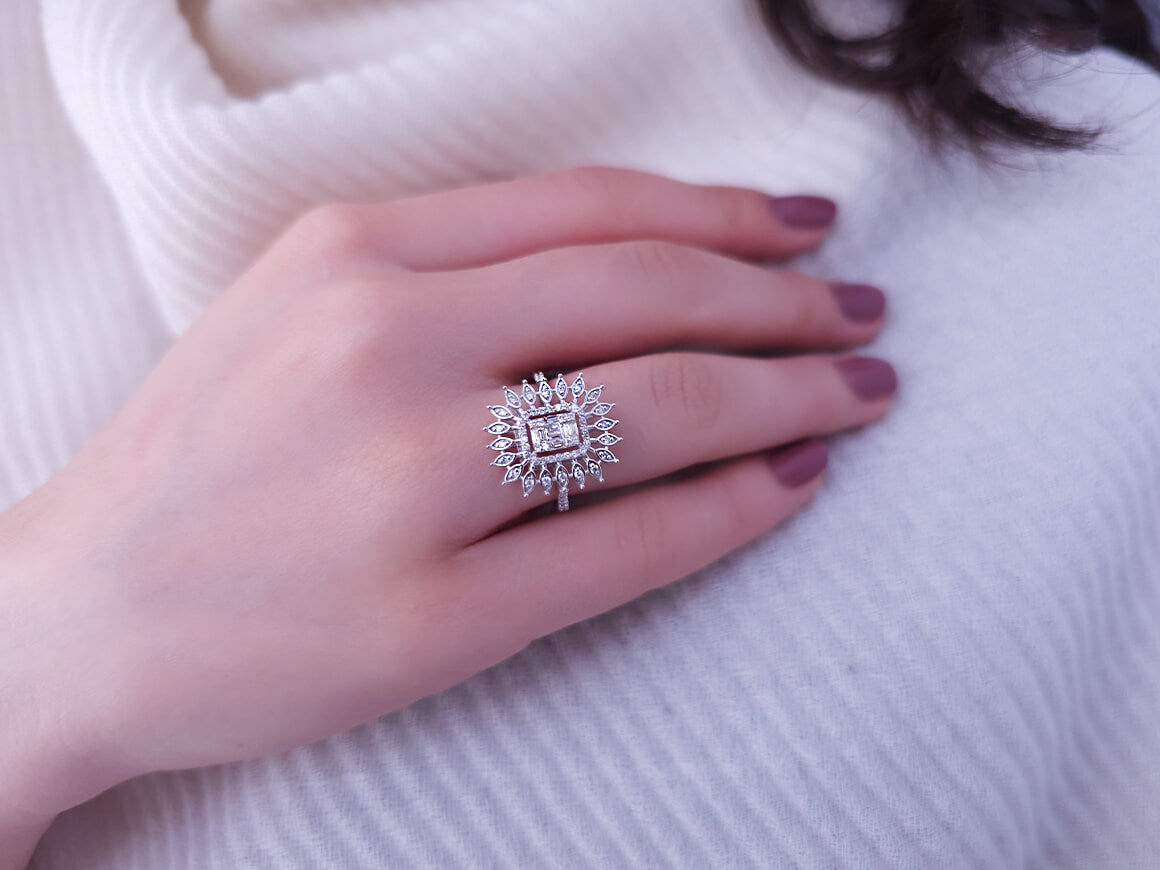 Bague Ilaria en diamant baguette