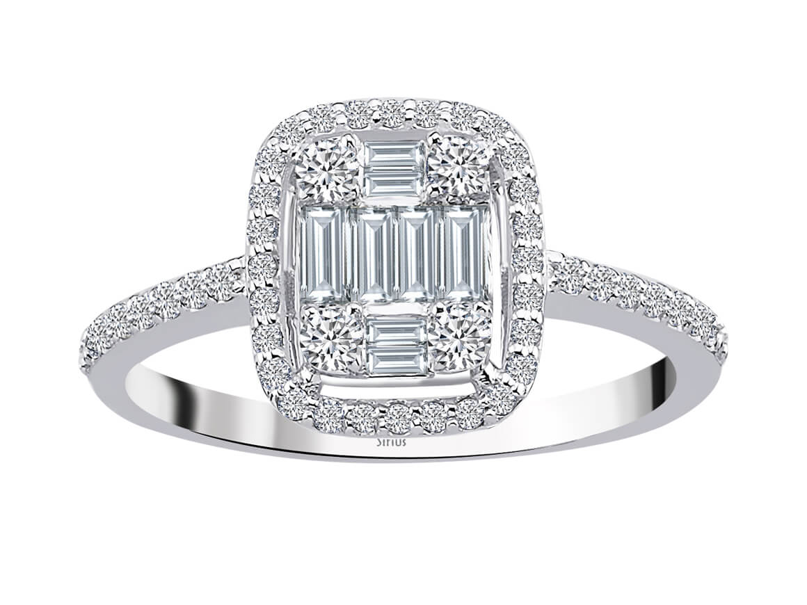 Baguette-Diamant-Klara-Ring - handgefertigter Diamantschmuck aus Feingold | Sirius Diamant