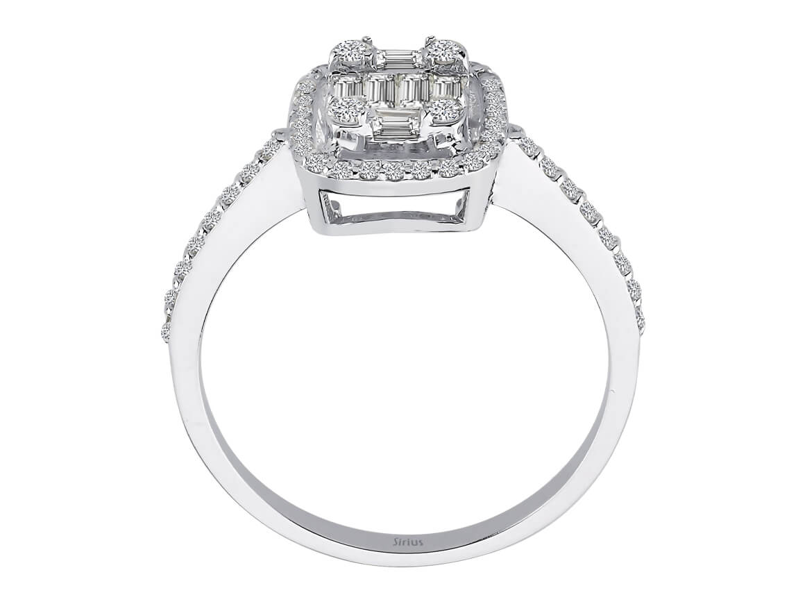 Baguette-Diamant-Klara-Ring - handgefertigter Diamantschmuck aus Feingold | Sirius Diamant