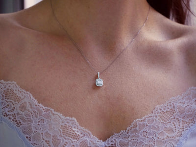 0.30 carat baguette diamond necklace