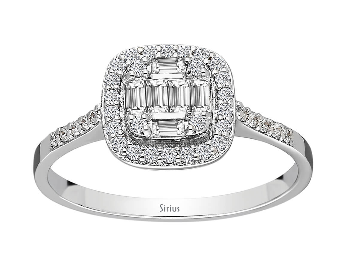 Baguette Diamant Levine Ring - handgefertigter Diamantschmuck aus Feingold | Sirius Diamant