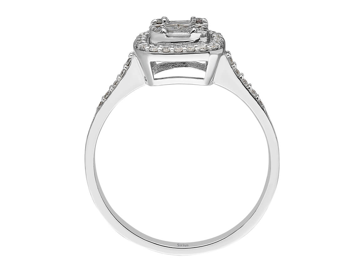 Baguette Diamant Levine Ring - handgefertigter Diamantschmuck aus Feingold | Sirius Diamant