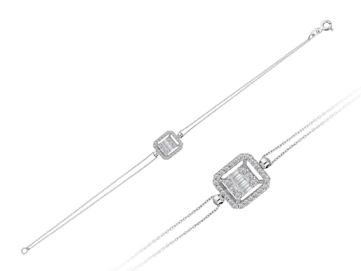 Baguette Diamant Armband - handgefertigter Diamantschmuck aus Feingold | Sirius Diamant