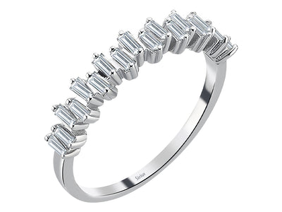 Regatta ring with baguette diamonds