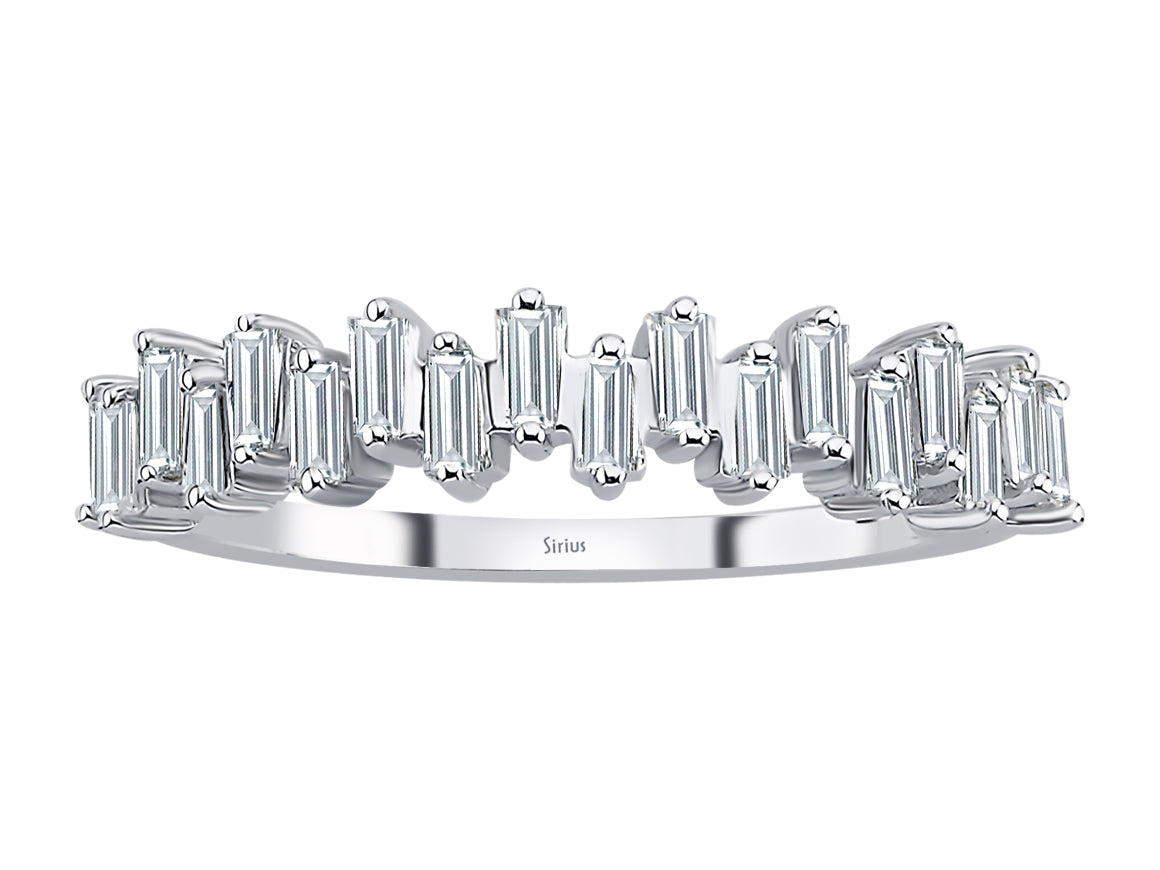 Regatta Ring mit Baguette-Diamanten - handgefertigter Diamantschmuck aus Feingold | Sirius Diamant