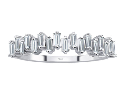 Regatta ring with baguette diamonds