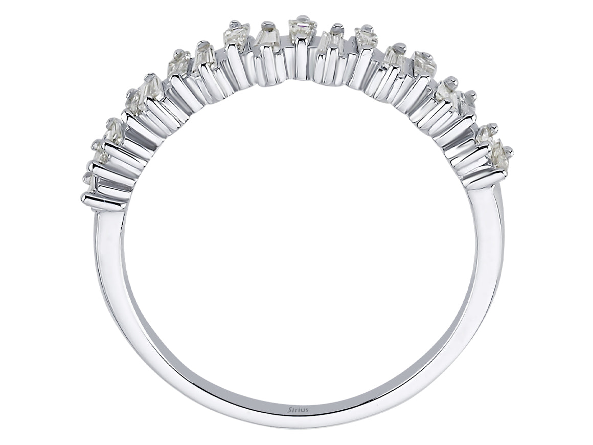 Regatta Ring mit Baguette-Diamanten - handgefertigter Diamantschmuck aus Feingold | Sirius Diamant