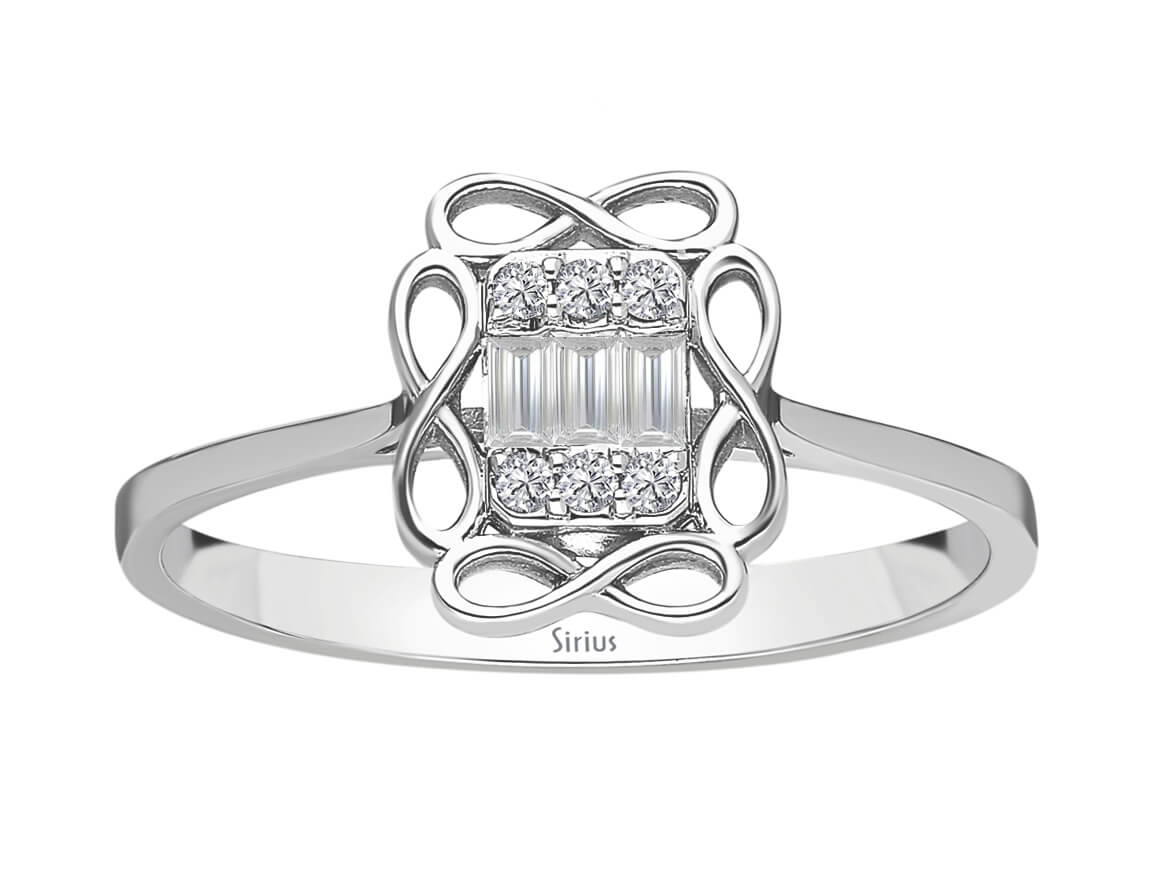 Baguette Diamant Unendlichkeit Ring – handgefertigter Diamantschmuck aus Feingold | Sirius Diamant