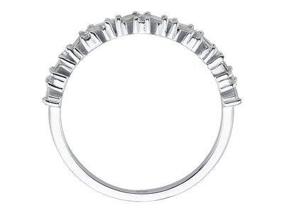 Venus Halbrunder Ring mit Baguette-Diamanten