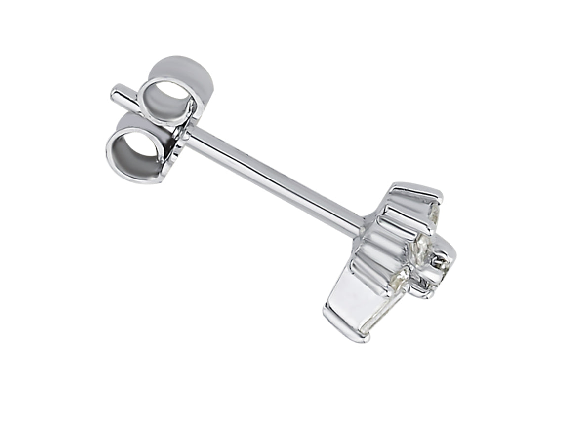 Starlight men's earrings with baguette diamonds