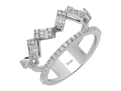0.50 Carat Baguette semi-round alliance