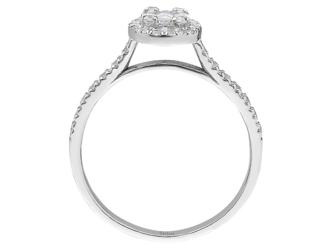 0,43 Karat Baguette Diamant Ring - handgefertigter Diamantschmuck aus Feingold | Sirius Diamant