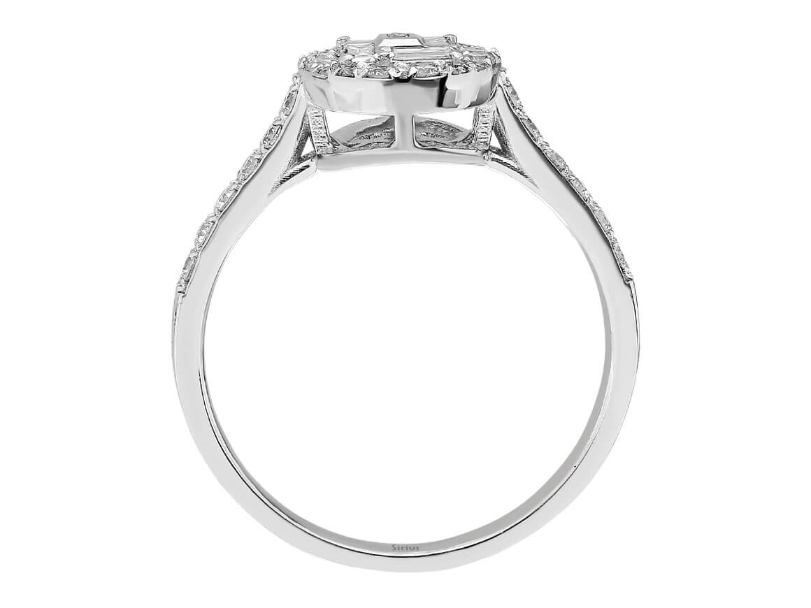 0,46 Karat Baguette Diamant Ring - handgefertigter Diamantschmuck aus Feingold | Sirius Diamant