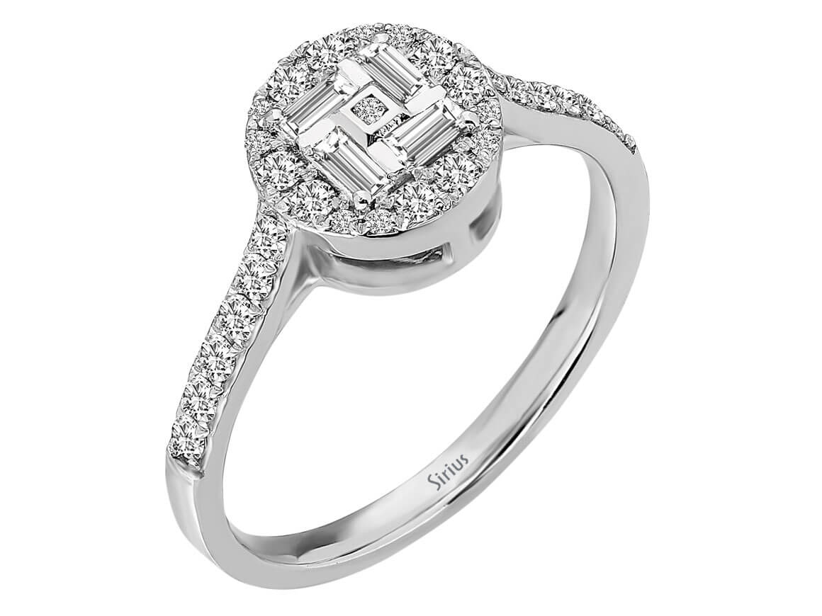 0,46 Karat Baguette Diamant Ring - handgefertigter Diamantschmuck aus Feingold | Sirius Diamant