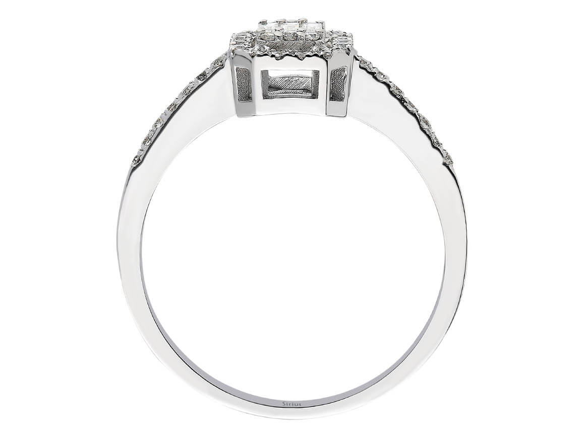 0,28 Karat Baguette Diamant Ring - handgefertigter Diamantschmuck aus Feingold | Sirius Diamant