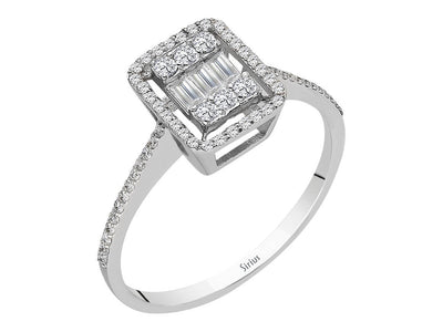 0.31 carat baguette diamond ring