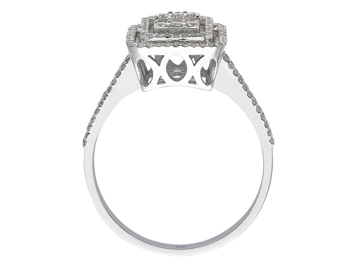 0,54 Karat Baguette Diamant Ring - handgefertigter Diamantschmuck aus Feingold | Sirius Diamant