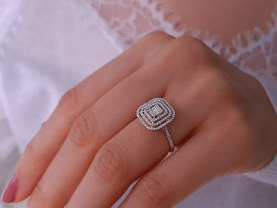 0.39 carat diamond baguette ring
