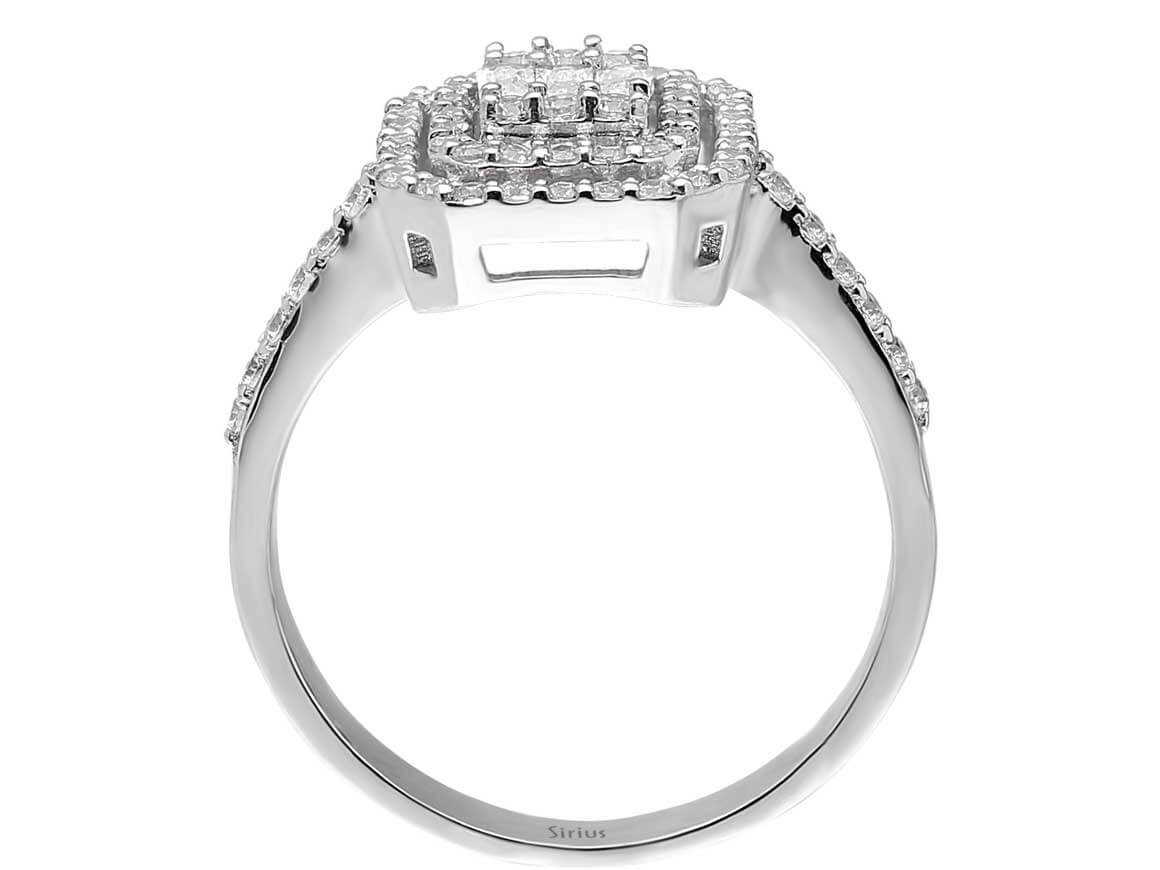 F Color 0.63 Carat Diamond Baguette Ring