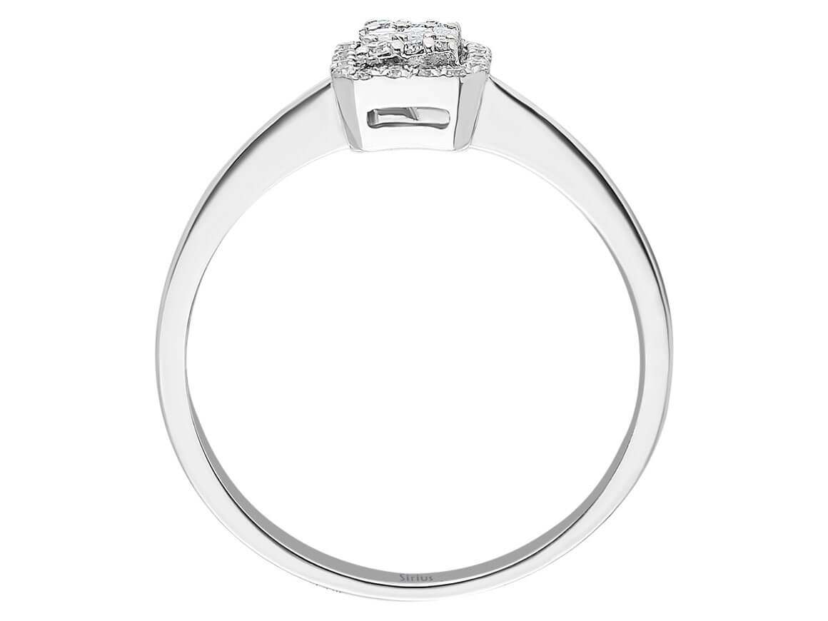 E Farbe 0,14 Carat Baguette Diamant Ring - handgefertigter Diamantschmuck aus Feingold | Sirius Diamant