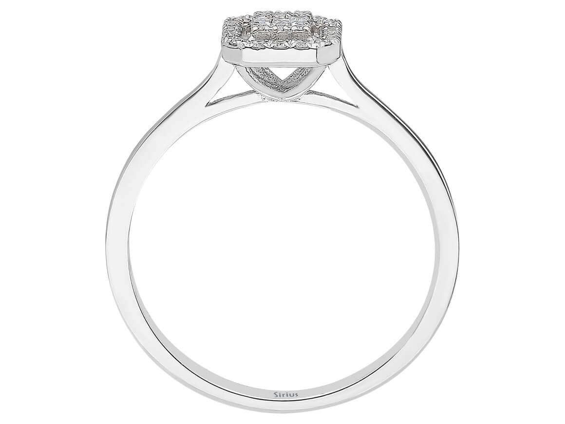 F Farbe 0,16 Carat Baguette Diamant Ring – handgefertigter Diamantschmuck aus Feingold | Sirius Diamant