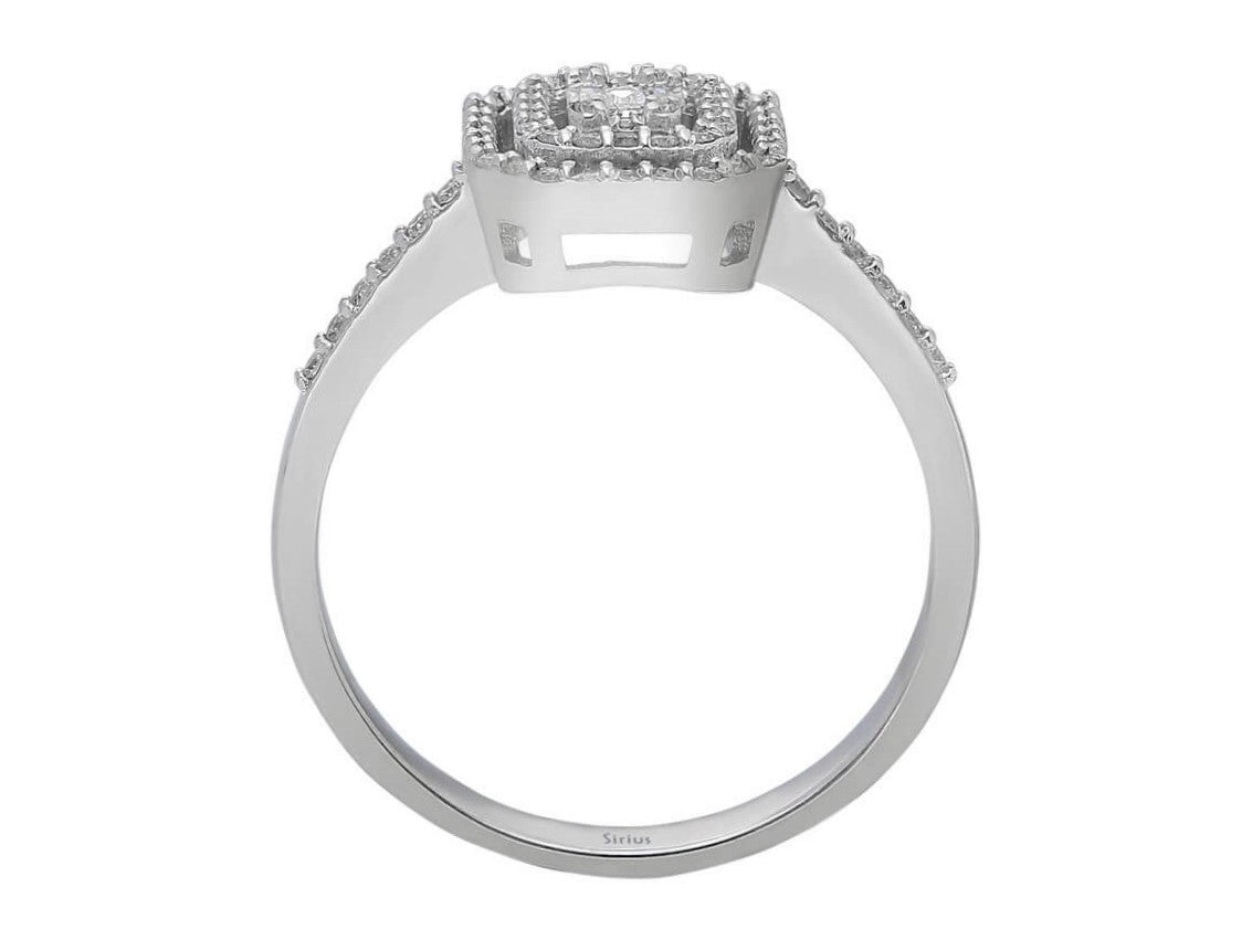 E Farbe 0,24 Carat Baguette Diamant Ring – handgefertigter Diamantschmuck aus Feingold | Sirius Diamant