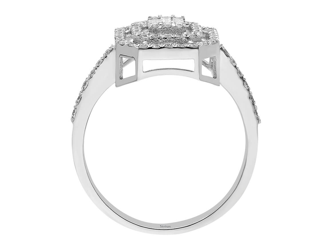 F Farbe 0,43 Carat Baguette Diamant Ring - handgefertigter Diamantschmuck aus Feingold | Sirius Diamant