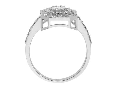 F Color 0.43 Carat Baguette Diamond Ring