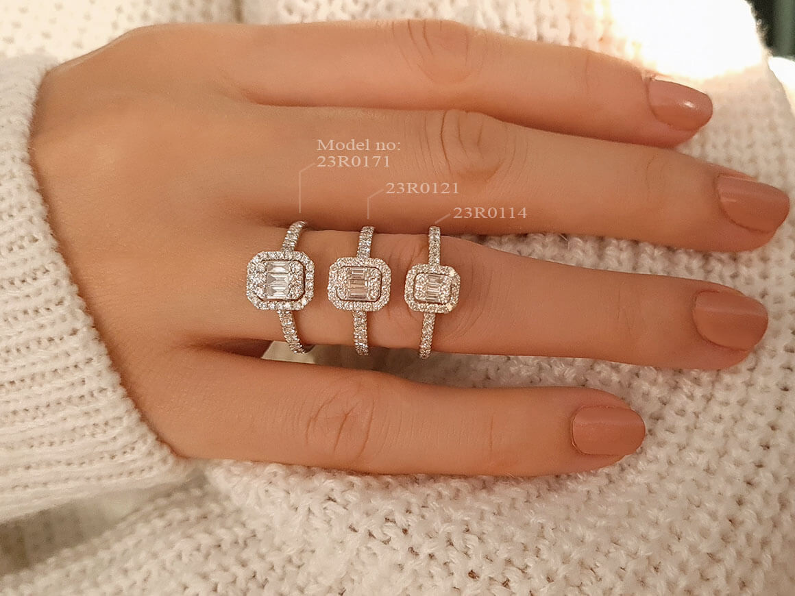 E Color 0.62 Carat Baguette Diamond Ring