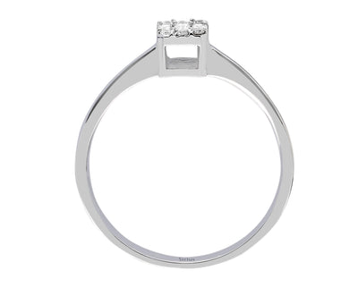 F Color 0.17 Carat Baguette Diamond Ring
