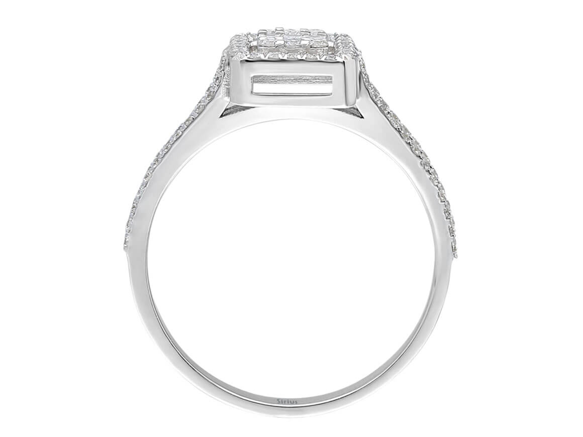 0,42 Carat Baguette Diamant Ring - handgefertigter Diamantschmuck aus Feingold | Sirius Diamant