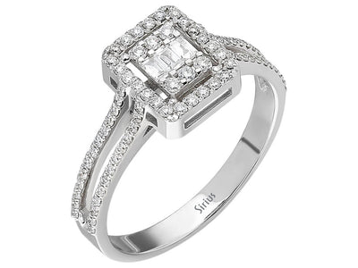 0.42 Carat Baguette Diamond Ring